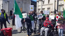 Algerians protest in Trafalgar Square, London