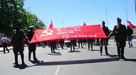Celebration of the Soviet Union in its victory in the Second World War in Madrid, Spain