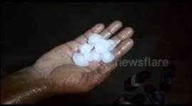 Large hailstones batter southern India
