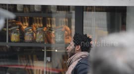 A french actor is spotted leaving the Maison R e S bakery. Paris, rue d'Amsterdam. 6 may 2019. 14h40