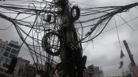 Think your cables are messy? Vietnam powerlines have nightmare knots