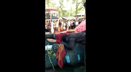 Heartbroken Indian man weeps after his elephant passes away