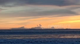'Warship-shaped' clouds spotted off the coast of Indonesia