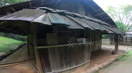Unique house made of wood - Ethnic Hmong house in Viet Nam