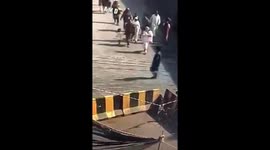 CCTV footage shows suicide bomber detonate device outside Pakistan shrine