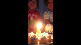 Singing Happy Birthday to my son in Bed with Mini Cupcakes