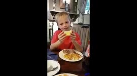 Dad dares lad to eat a lemon - funniest reaction - Funny Prank