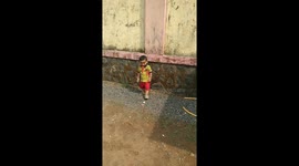 Child funny playing