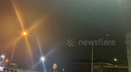 Incredible fork lightning illuminates the Kansas City sky