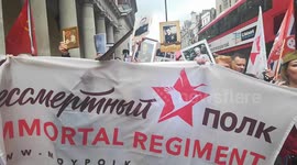 Hundreds take part in the Immortal Regiment march in London, UK