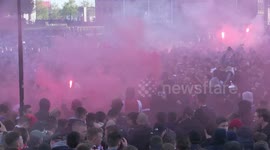 Prematch celebrations Ajax-fans prior to the homematch against Spurs