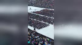 Newsflare Edit - Let’s kick off @CUBoulder graduation with a snowball fight.  Only in @bouldercolorado https://t.co/069pO5Q1TX
