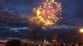 Russians celebrate Victory Day with holiday fireworks