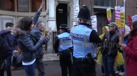 Protests and scuffles as Katie Hopkins attends Oxford Union