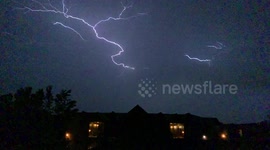 Stunning lightning storm lights up skies above Houston, Texas