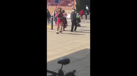 I’m lost of words this mans costumes while dancing outside Tesco Swansea