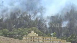 Forest catches Fire in Northern India.