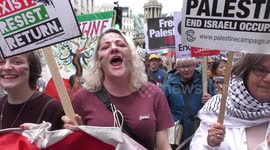Palestinian protests in London include icon Ahed Tamimi 71 years on from Nakba