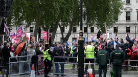 Pro and anti abortion activists clash at March For Life UK