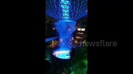 Rain Vortex Light & Sound Show at Jewel Changi Airport (World Tallest Indoor Waterfall)