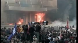Petrol bombs hurled at home of Albanian Prime Minister by opposition party protesters