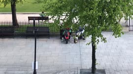 Batman and Robin running the streets of Belfast
