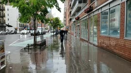 Rainy weather in Upper East Side on Mothers Day