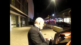 Kim Bodnia  leaves BAFTA TV awards after party
