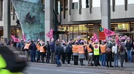 Extinction Rebellion hold Titanic-themed protest outside International Maritime Organization in London