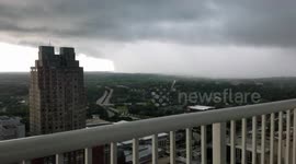 Massive storm wall approaching city of Raleigh, North Carolina