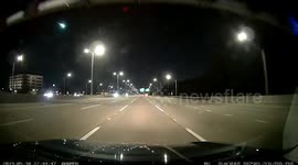 Dash cam footage catches glaring meteor flying across the sky in Chicago