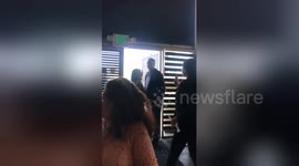 US man starts a brawl at a Los Angeles restaurant after racist comments