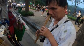 Blind man can play nice flute melodies using his NOSE