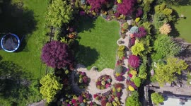 Stunning drone footage shows a retired couple's spectacular four-seasons garden