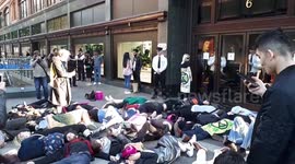 Extinction Rebellion activists hold dramatic