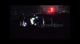 Train hits person on the track near Fontanta Metrolink station California and is rushed to trauma unit