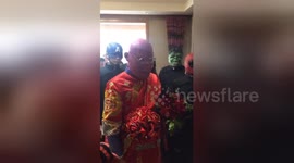 Chinese groom dresses up as comic book villain 'Thanos' to pick up bride