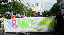 8 year celebration of 15m in Madrid, Spain