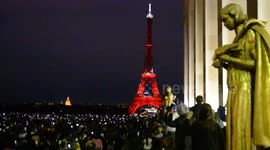 Eiffel Tower's 130th Anniversary sees thousands of Parisiennes and tourist gather to watch dazzling light show