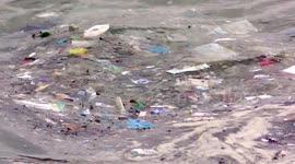 Plastic glass paper plastic waste and pollution, large amount