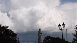 Time Lapse of Thunderstorm Convection Approaching City