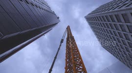 Tower crane going up, Abseilers coming down