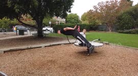 Australian hoop-hop: Acrobat flips in and out of hula hoop stylishly