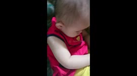 Three-year-old girl can't quite stay awake