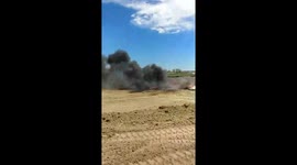 Small Airplane crash aftermath
