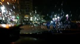 Raining Night In Egypt Streets   Ramadan Viral Street Videos