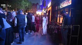 Kimberleigh Gelber stuns onlookers as she departs the 'Rocketman' premiere