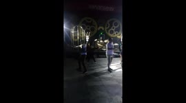 Warm up by a little girl in the disco!!!
