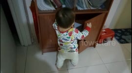 This baby gonna damage my cabinet