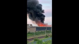 Fire breaks out at industrial site in Tottenham creating huge plumes of black smoke